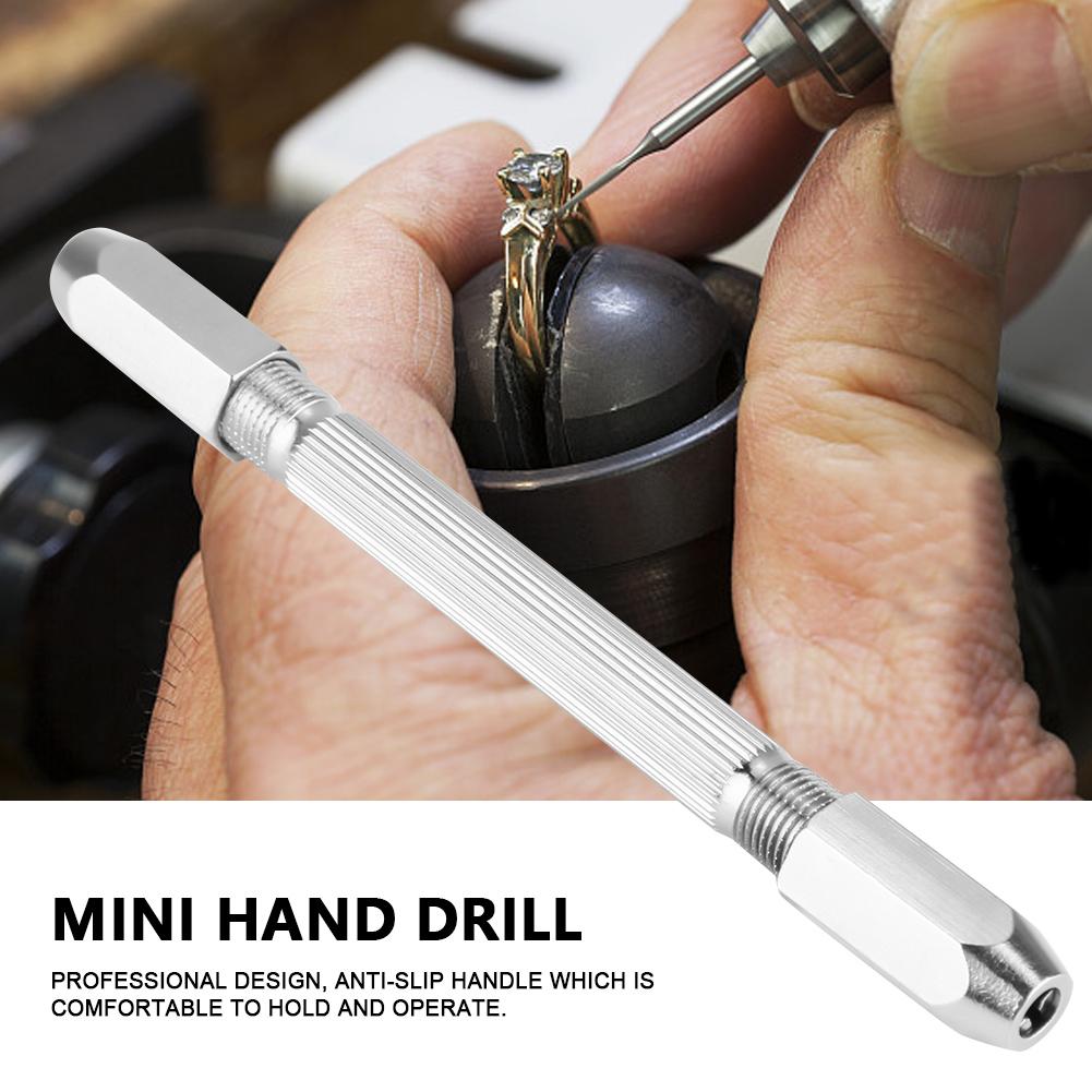 03mm Mini Micro Manual Gimlet?Double End Pin Vice Drill Hand Drilling Tool