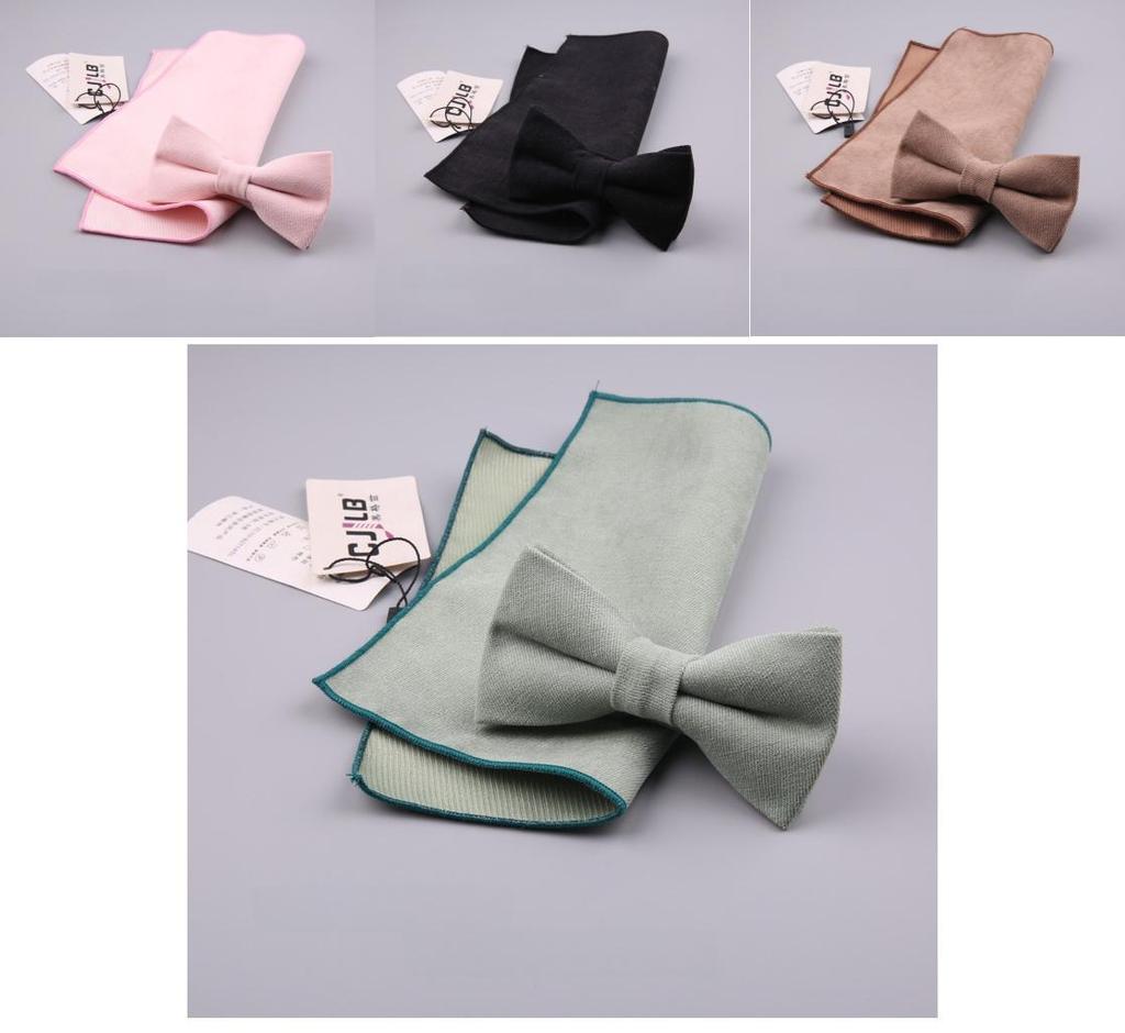Cotton Bow Tie Set For Men Women Elegant Formal Accessories Gift For Adults