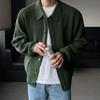 Autumn Winter Lapel Loose Lazy Handsome Men's Cardigan Sweater Korean Style Knitted Jacket