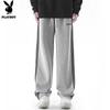 PLAYBOY Men's Loose Fit Straight Leg Casual Sweatpants
