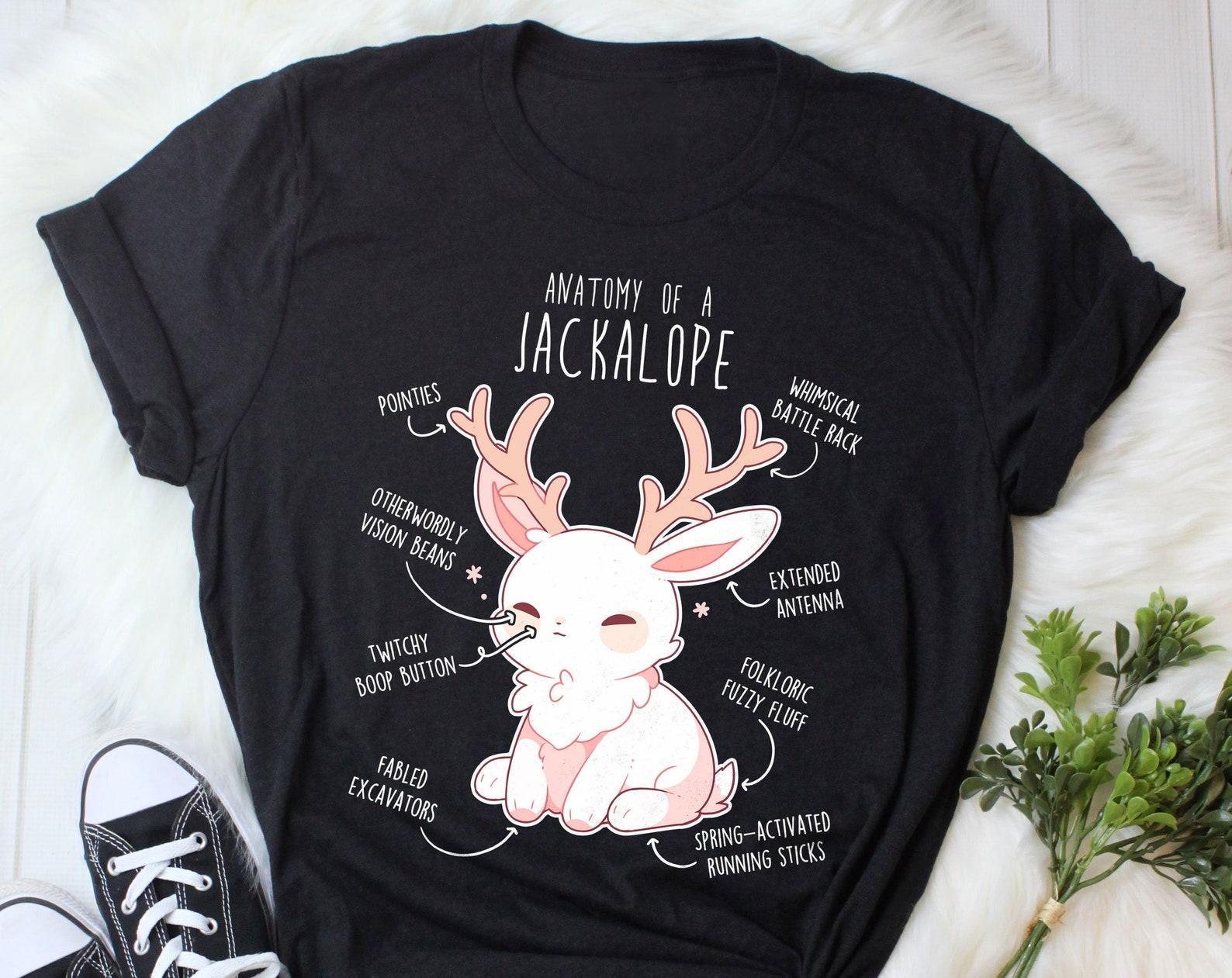 Jackalope Shirt,  , Funny Jackalope Lover Gift, Cute Bunny Rabbit T-shirt, Tshirt, Cryptid, Fantasy Animal Jack Rabbit Hare 140