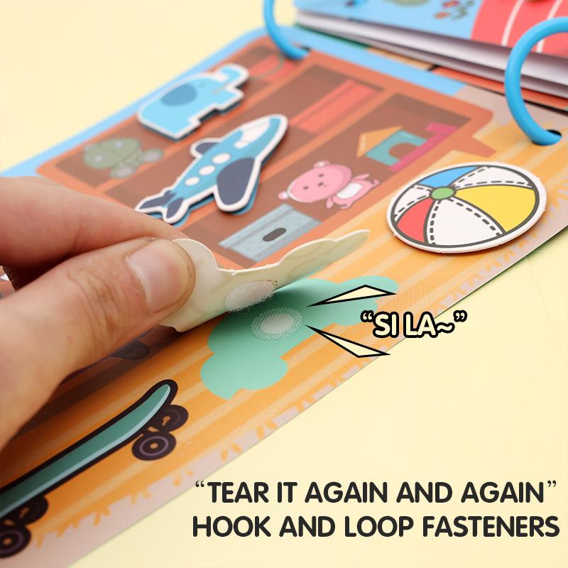 Montessori Bebek Sessiz Kitap Çocuk Meşgul Kitabı Eğitici Oyuncak Mantıksal Yaşam Becerisi Sıralama Eşleştirme Oyunu Bebek Çıkartma Oyuncak