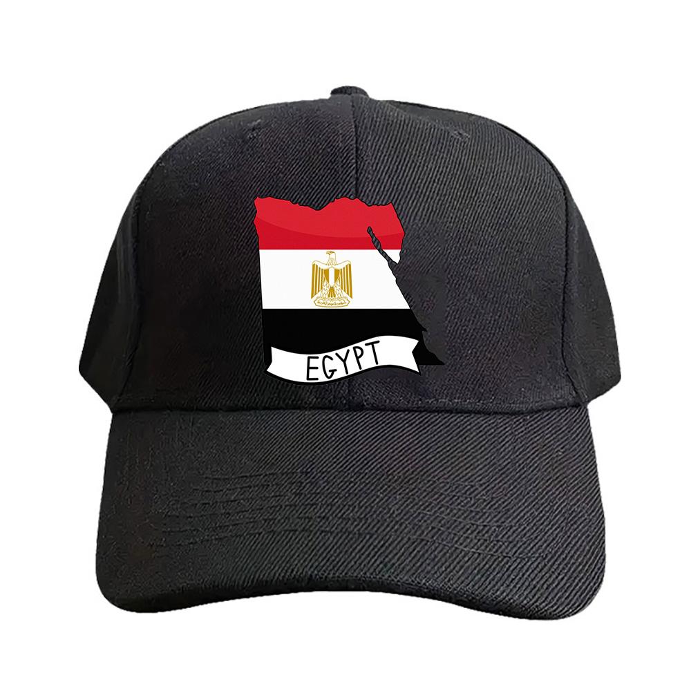 Ägypten Flagge Karte Frau Mann Baseballkappe Erwachsener Verstellbar mit Gebogenem Schirm Wander Anglerhut Trucker Cap Sommer Mode