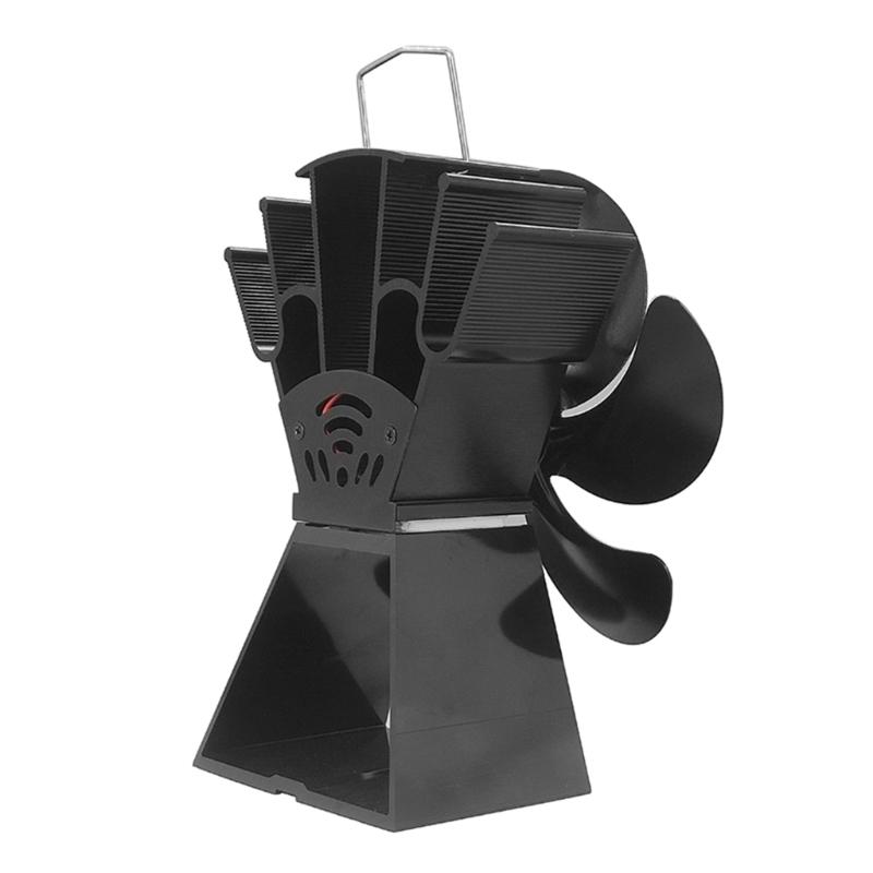 6 Blade Fireplace Heat Distribution Stove Fan Log Stove Thermal Power Quiet
