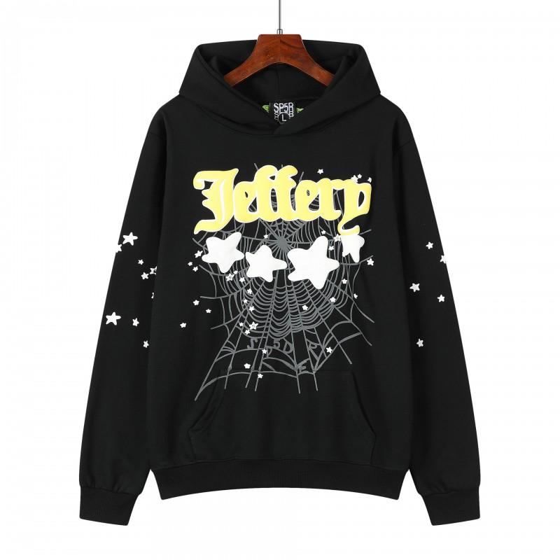 Mens Oversized Hoodie With Foil-Printed 55555 Letter Graphic Streetwear Cotton Fleece Sweatshirt Winter