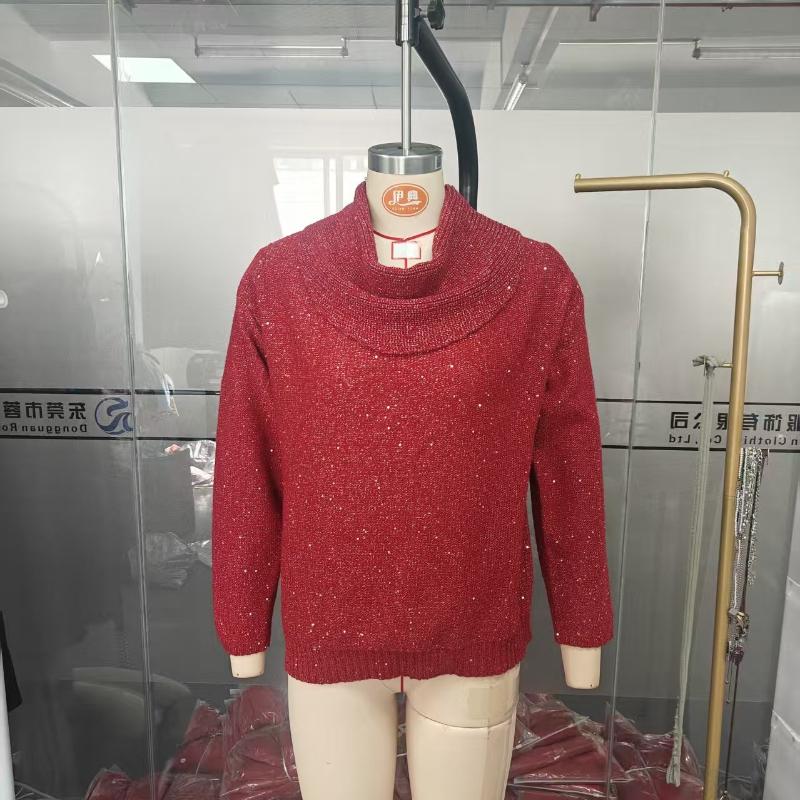 Warmer Damen-Frühlingspullover mit Schwingkragen - Einfarbiger Pullover mit langen Ärmeln und Stehkragen, Gemütliche Freizeitbluse für Herbst/Winter
