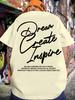 Stylish Unisexs Tshirt 100 Cotton Pattern Print Versatile Loose Fit Casual Comfortable Simple And Versatile Tshirt