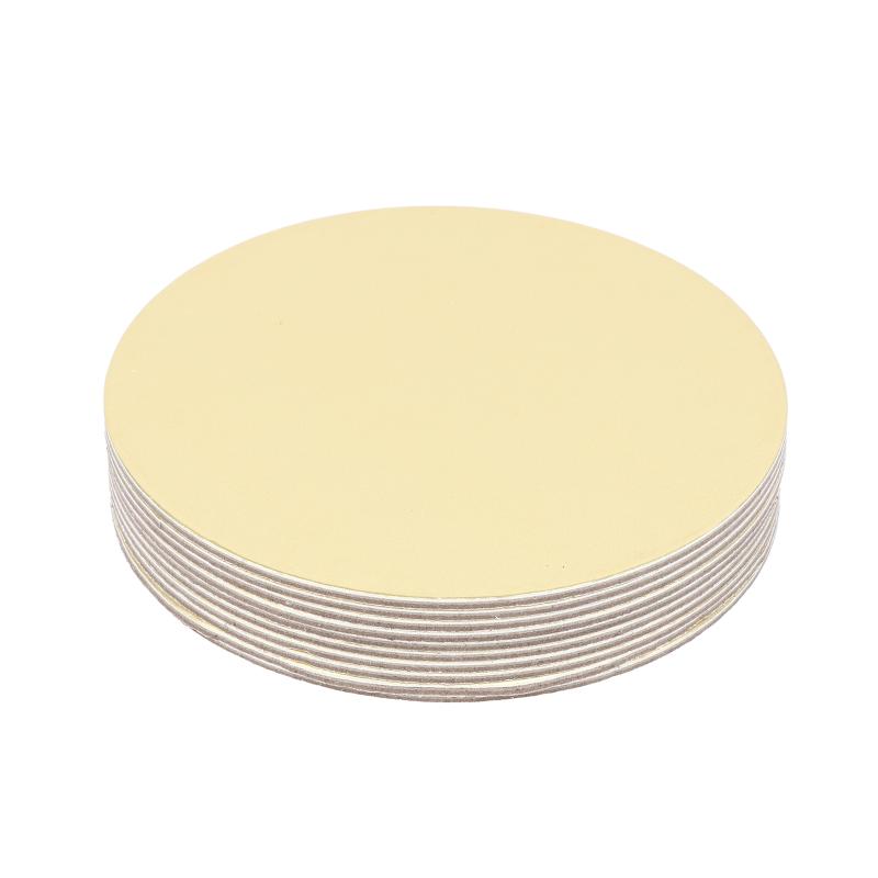Cake Boards 10 Pcs Golden Round Non-slip Durable Cardboard Cake Supports for Home Baking Birthday Wedding Banquet Dessert Display