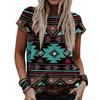 T-shirt estiva stile etnico occidentale stampa 3D T-shirt donna streetwear Harajuku T-shirt oversize Top Donna Abbigliamento ragazza