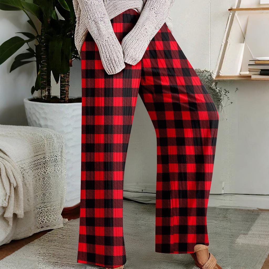 Pajama Pants, Sleepwear, Casual Drawstring Elastic Waist Pants, Comfortable Straight-leg Loose Pants