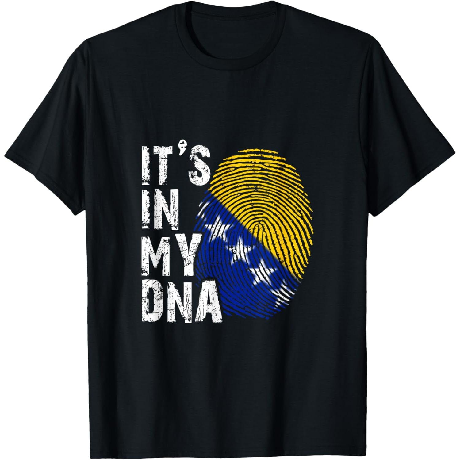 Its in My DNA Bosnia and Herzegovina Bosnia Genetics Cool TShirt 2026 Summer New Unisexs Womens Cotton Oversized Tshirt Y2K S