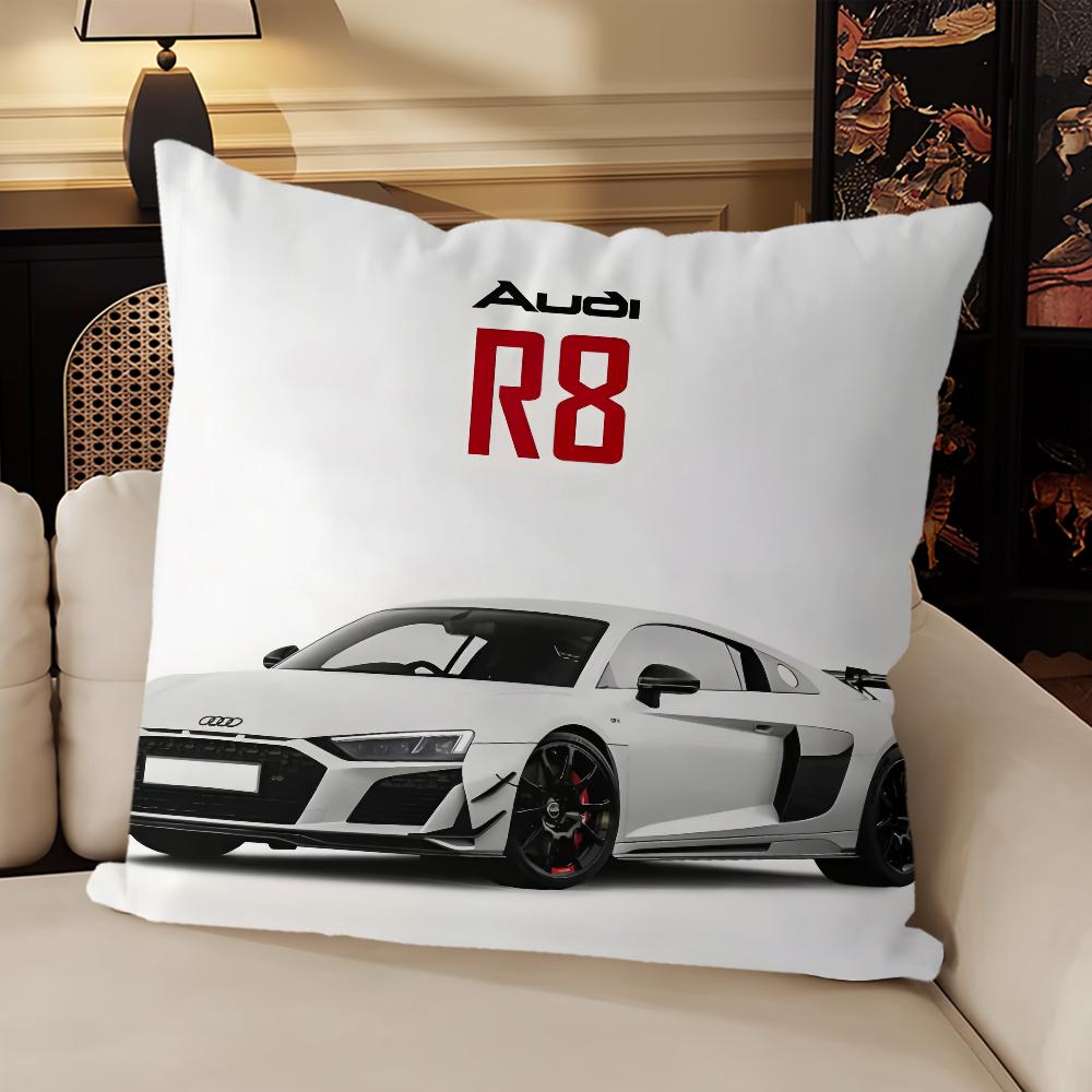 Racing Cars Cushion Cover Living Room Headboard Bedroom Office Cushion Cushion Sofa Nap Time Audis-ES Logo Pillow Case