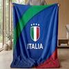 Italy Football Printed Flannel Blanket Skin Friendly Warm Decorative Throw for Indoor Couch Bed Daily Use