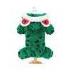 Pet dog four-legged clothing to keep warm in autumn and winter, dog cat clothes, new cat supplies, frog turned into teddy bear