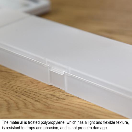 Stationery Box Simple Plastic Pen Storage Case Practical Large Capacity Pen Holder Multifunctional Translucent Pencil Case School Office