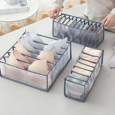 White Transparent Bra Socks Storage Box Mini Storage Cabinet Drawer Style Bra Partition Checker Wardrobe Organizer