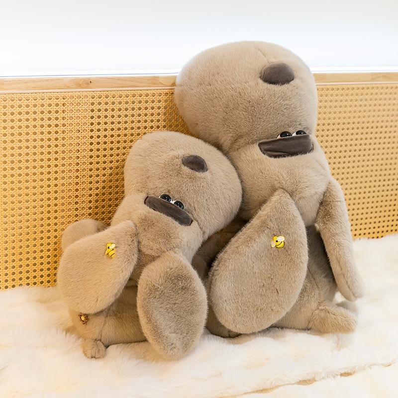 Cute Big-eyed Dog Plush Toy Bay Window Ornaments for Girls Office Sleeping Pillow Children's Doll Ring Gift