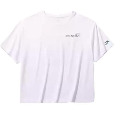 Bequemes Atmungsaktives Lockeres Kurzarm-T-Shirt Damen Tops Schneeweiß 162528105-1