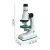 Kit Microscop pentru Copii 200x 600x 1200x Jucărie STEM Știință Biologică Lupă de Mână Microscop de Buzunar Educațional Școlar cu Lumină LED