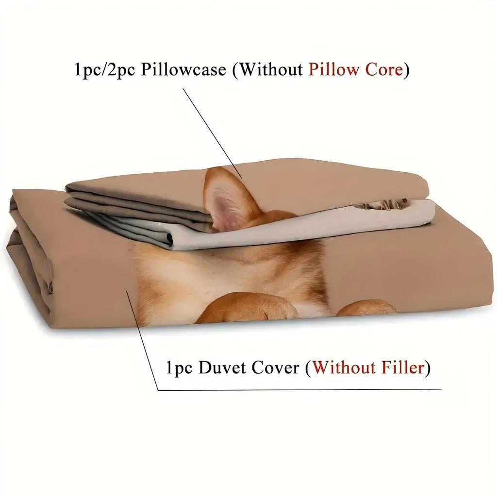 Cute Akita Dog 3d Printed Duvet Cover Set Home Soft Comfortable Luxury Bedding Set Animal Pet Theme Quilt Covers Set Pillowcases