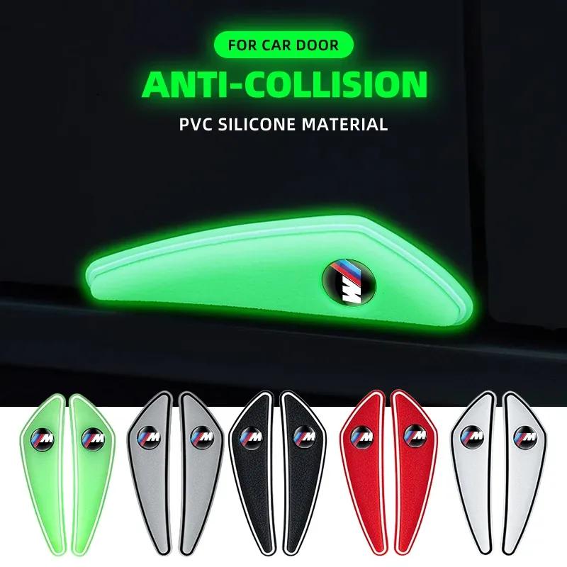 Car Styling 4pcs Rubber Door Edge Protector Stickers Anti Collision Strips For M M3 M4 F07 F34 F30 F20 F10 E60 E46 E53