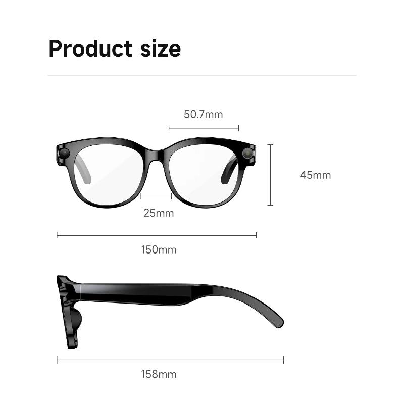 Nuevo Modelo Gafas Inteligentes Gafas de Sol con Traducción IA Llamadas Bluetooth Reproductor de Música Control de Cámara Gafas de Grabación de Vídeo Hombres Mujeres Estabilización de Imagen