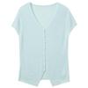 SanCai Women's Lyocell Blend V-Neck Short Sleeve Knit Top