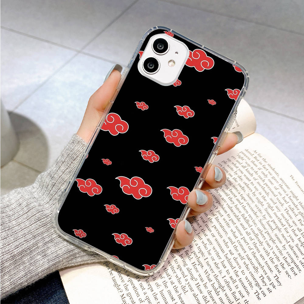 Case for Samsung A04 A14 A23 A34 A54 M23 M33 M52 M53 Realme 10 9 C30S C35 C55 VIVO Y02S Y21 Y51 X80 Pro Transparent Cover WI50 Akatsuki Naruto Cloud