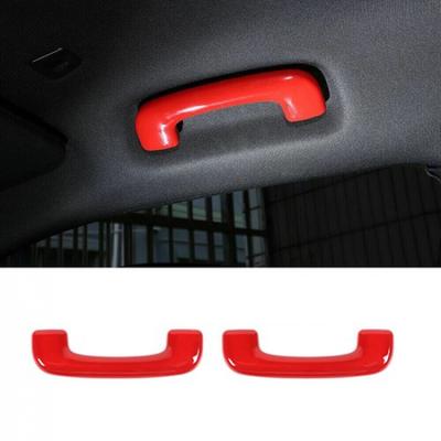 2PCS Red Roof Grab Bar Handle Decor Cover Trim for Jeep Grand Cherokee 2011-