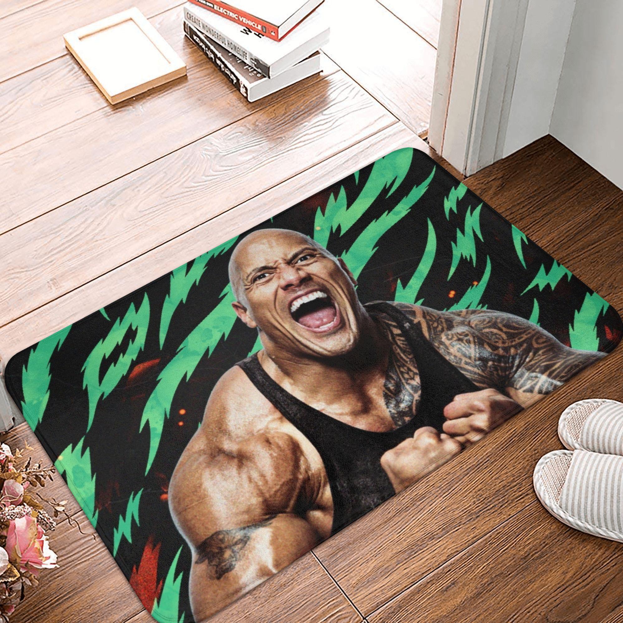 

The Rock Dwayne Meme Door Floor Bathroom Kitchen Mats Anti-Slip Outdoor Doormat Living Room Entrance Carpet Rug 40cmx60cm