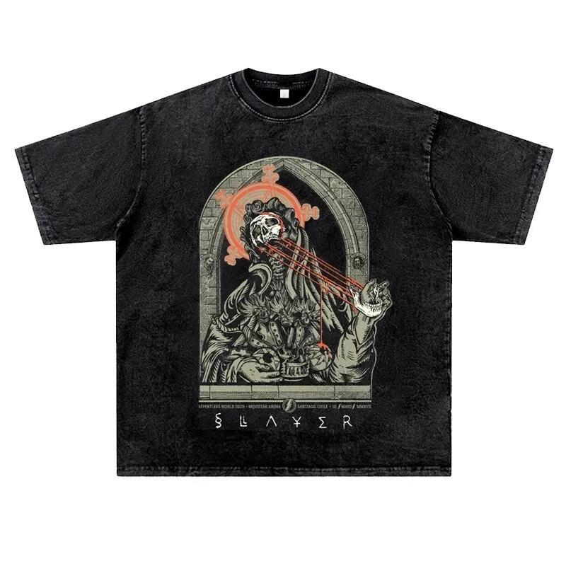 Skull skull T-shirt shirt undershirt undershirt cotton Black S