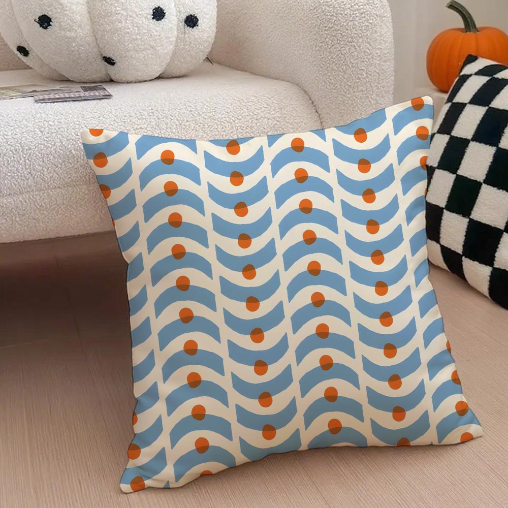 AAriana MMartin New British Pattern Cushion Cover Throw Pillow Cover Hidden Button Durable Polyester Chair Cushion