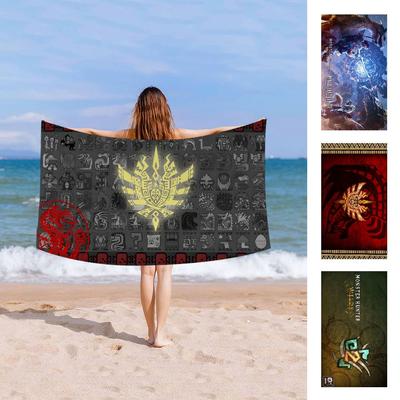 Monster Hunter Fashion Beach Towel Colorful Bath Towels For Girl Microfiber Quick Dry Sand Free Beach Yoga Spa Gym Pool