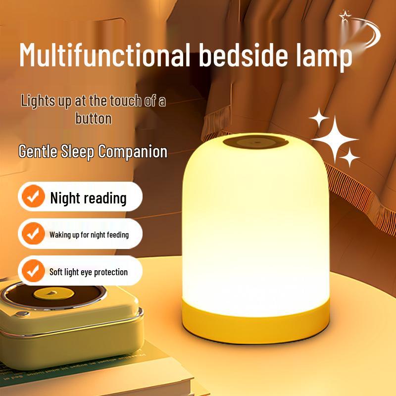 Rechargeable Touch LED Bedside Night Light - Baby Feeding & Eye Protection Lamp