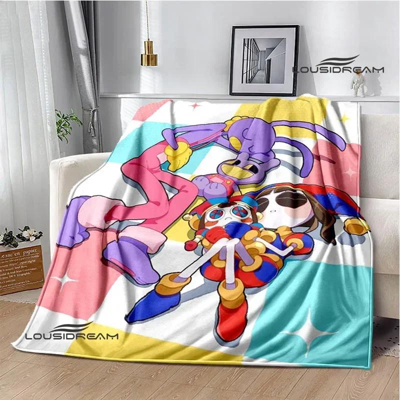 THE AMAZING DIGITAL CIRCUS Cartoon Blanket Warm Flannel Blankets Soft Cozy Blanket Sofa Travel Blanket Bed Linings Birthday Gift