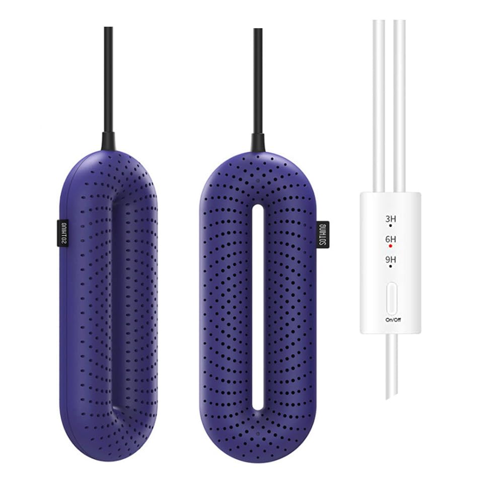 

Raksonic Обувь Электрическая Сушилка для Обуви с Таймером 3 Настройки Времени Сушилка для Ног для и Лыж Пористая Тепловая и Подходит для Всех Сезонов Сушилка, Сушилка, фиолетовый