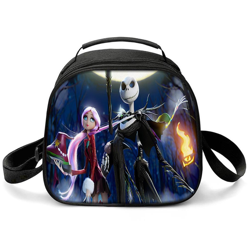 Christmas Horror Night Pattern Printing Lunch Box Storage Meal Bag Portable Primary and Secondary School Student Lunch Box