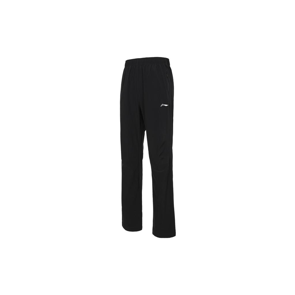 Li-Ning Quick-Dry Straight-Leg Casual Fitness Running Knit Pants Men Bottoms Standard-Black AYKP717-1