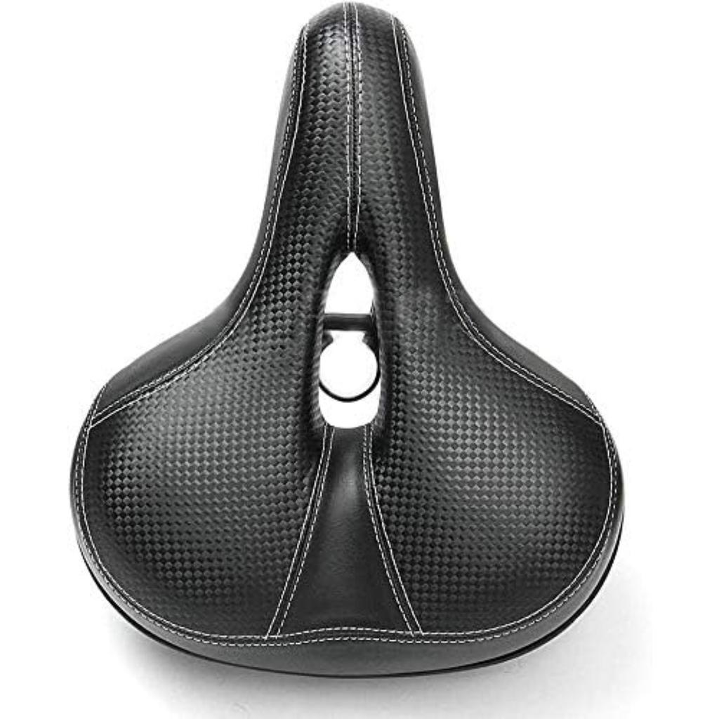Bike Seat Comfort Saddle Dual Spring Designed with Memory Foam Breathable Soft Bicycle Cushion