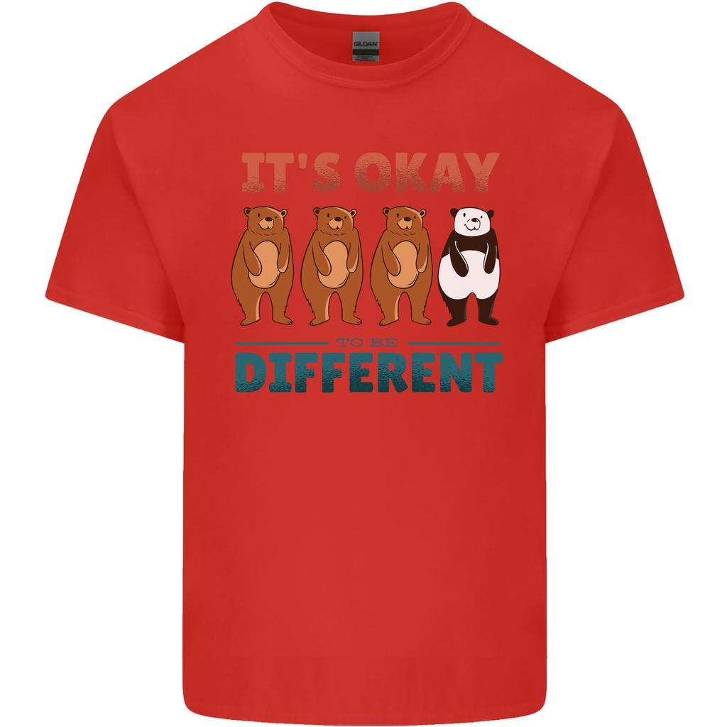 Panda Bear LGBT Its Okay to Be Different Unisexs Light Cotton TShirt