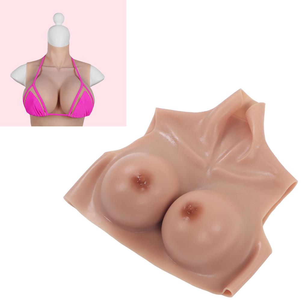 Color 2 Silicone Fake Breast Soft Comfortable Odorless Shapely Trembling Silicone Fake Boobs