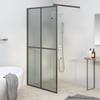 Shower Screen 100x195 Cm Dark Tempered Glass