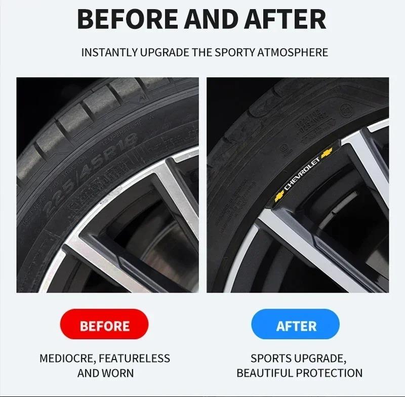 Car Logo Aluminum Stickers Auto Wheel Hub Decoration For Chevrolet Onix Cruze Silverado Impala Equinox Malibu Tahoe Cobalt LC2