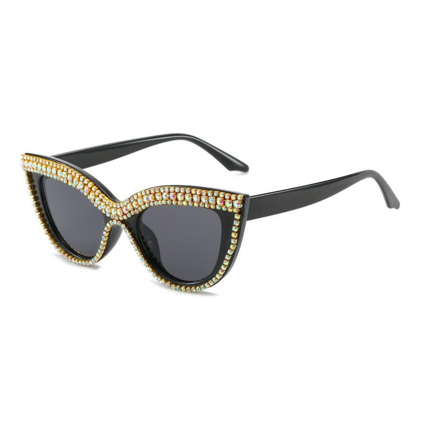 Fashion Cat Eye Punk Sunglasses for Women Men Fashion Stylish Eye Protection Hip Hop Goggles Unisex Luxury Diamond Outdoor Sun Glasses