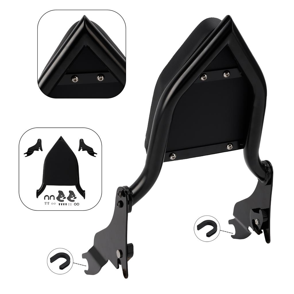 Passenger Sissy Bar Backrest for Harley ROAD KING 2009-2022 STREET GLIDE 2009-2024