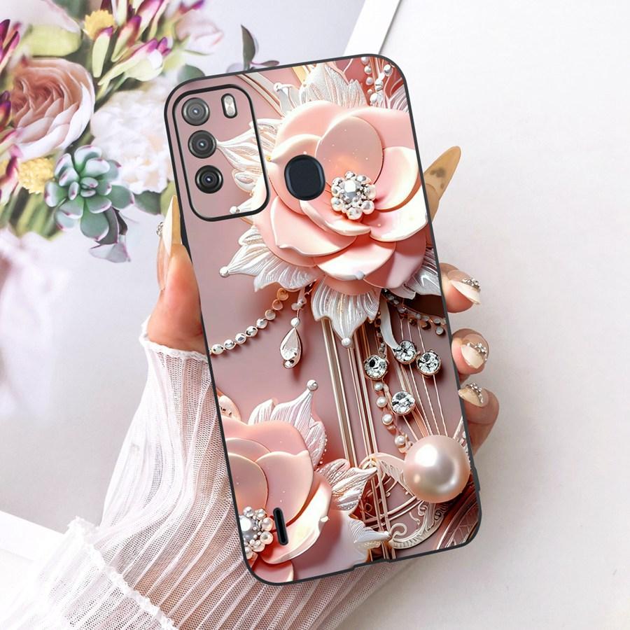 Case for Itel Vision 1 Pro Matte Soft Silicone Black butterfly  Shockproof Phone Bags For ItelS16 S 16 Vision1pro  Back Covers