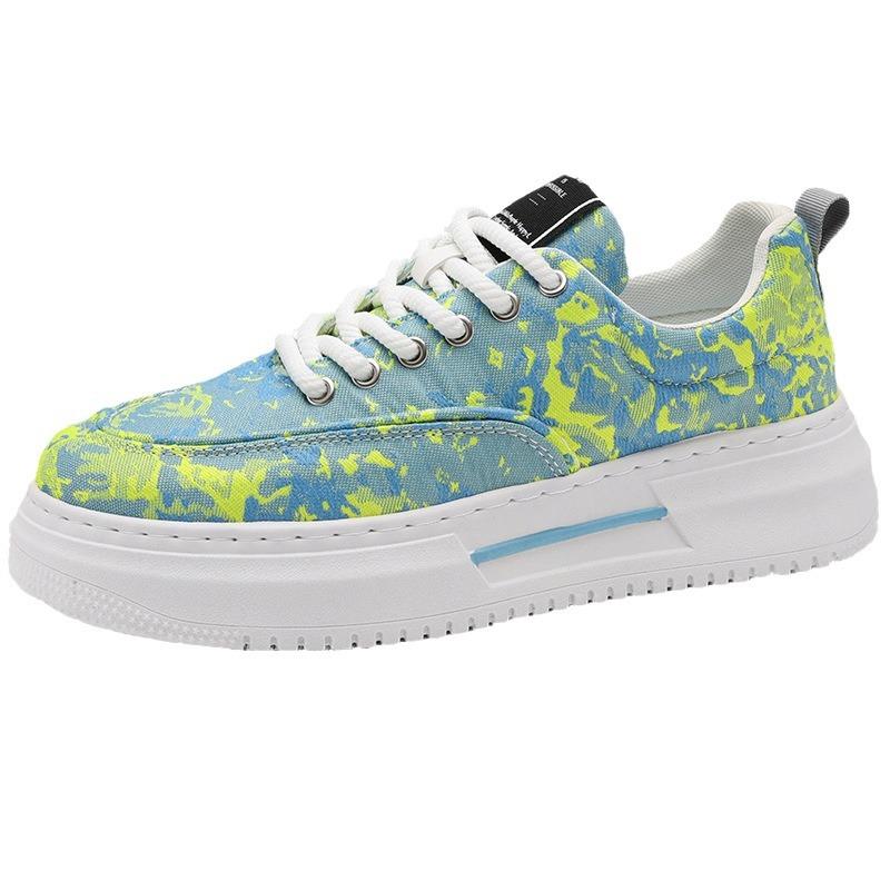 Sneaker Casual Men Designer Board Shoes Fashion Casual Microfiber Leather Canvas Breathable Height Increased Flat Platform Shoes