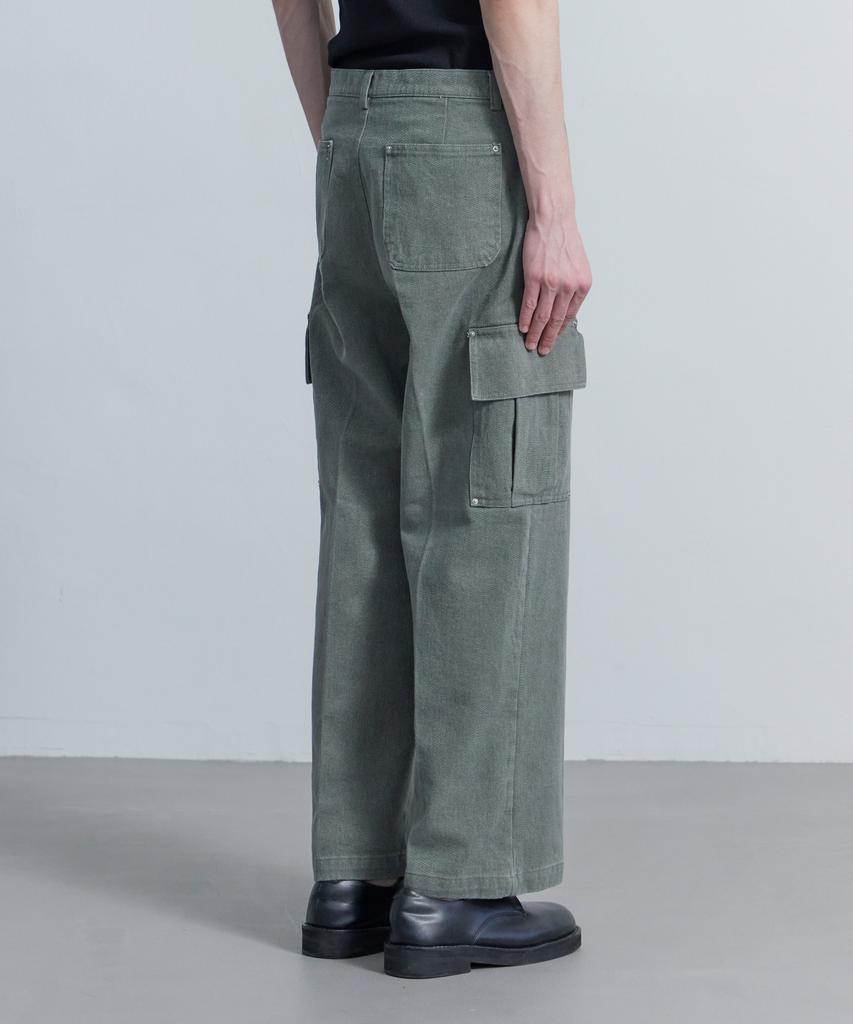 Tonilolenseu Cation Fatigue Wide Cargo Pants Washed Khaki