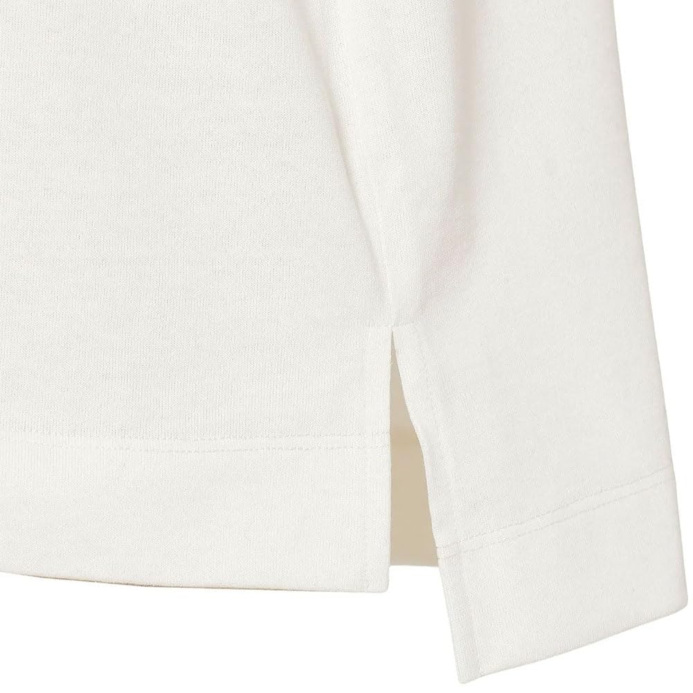 NANGA Men's Eco Hybrid Box Logo Embroidered Long Sleeve T-Shirt, White, Size S (NW24111G803)