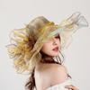 Creative Hat Summer Hat UV Protection Organza Fashion Net Gauze Cap Wide Brim Hat Female Sun Hat